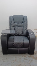 Single Electric Recliner Sofa Armchair Cinema Chair Black Faux Leather 