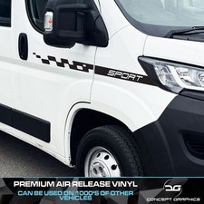 Sport Side Stripes Decal Sticker Vinyl Fit Citroen Relay Camper Van All Years