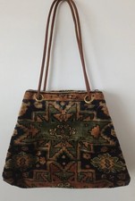 Vintage Carpet Bags of Suffolk Handmade Vibrant Tapestry Carpet Bag Bucket Bag
