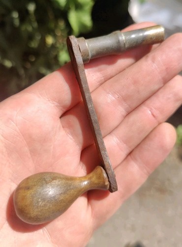 Antique clock key with - key,