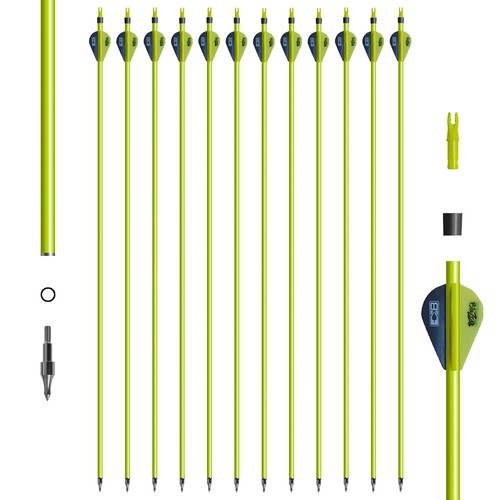 12pcs exquisite carbon - 12pcs, 31"