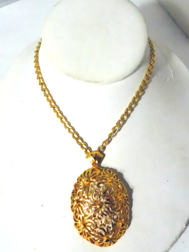 Monet ornate necklace with - ornate,