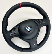 BMW E46 E39 M SPORT STEERING WHEEL M3 M5 REMANUFACTURED RED STRIPE CENTER