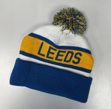 Leeds Colours LEEDS & MOT Premium Bobble Hat  - Chunky Winter Ski Large Knit