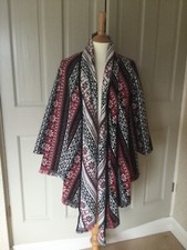 River island waterfall jacket ladies red and black pattern size 10