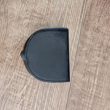 Golunski Genuine Leather Black Horseshoe Coin Tray Purse Wallet - Small 