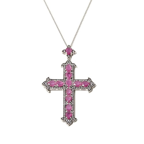 Womens pink sapphire art deco - pink,