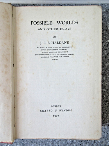Haldane jbs possible worlds - haldane,,