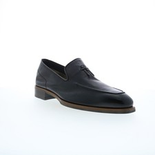 Di Bianco Volta Florian Mens Black Leather Loafers & Slip Ons Casual Shoes