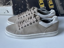 ZARA Men’s Beige Faux Leather Casual Trainers EU 41