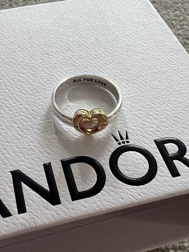 Gold heart pandora - gold, ring