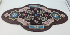 Vintage Beaded woven Flower Design Table Mat/ Wall unusual Decoration
