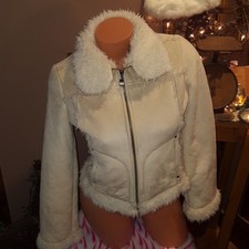 Bebe shearling coat size XS