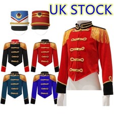 Girls Circus Ringmaster Drummer Marching Band Uniform Tassel Jacket Coat Costume