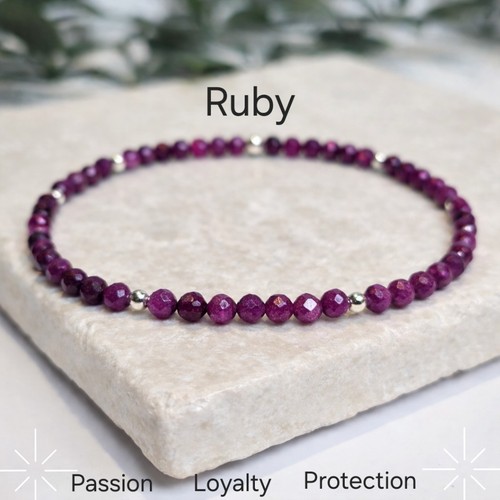 Ruby stretch gemstone - ruby,
