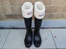 Hunter Wellies Ladies Hunter Original Tall Wellington Boots Black UK 4