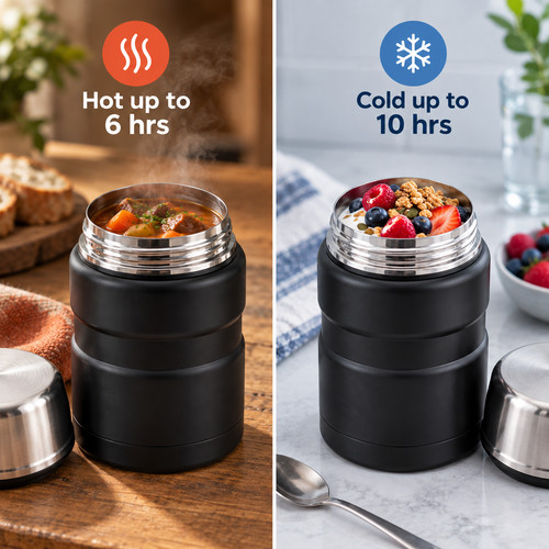 Insulated food flask 500ml - insulated,