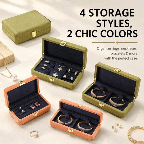 Jewelry organizer case velvet - organizer,