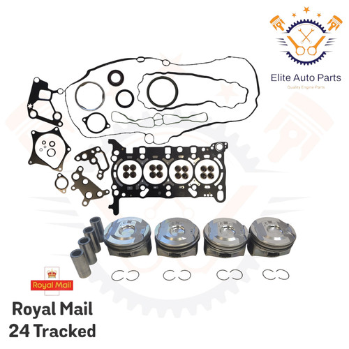Pistons with head gasket - head, set