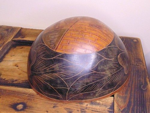 Large carved nut - carved,