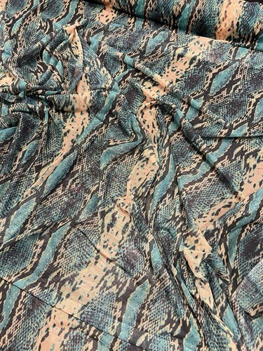 Meter turqoise snake print - 1,