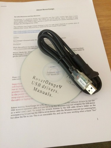 Rover gauge diagnostic cable - rover,