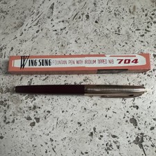 Vintage Wing Sung 704 Fountain Pen Iridium Tipped Nib Unused In Original Box