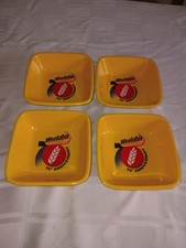 4 Weetabix 70th Anniversary Square Yellow Cereal Breakfast Bowls