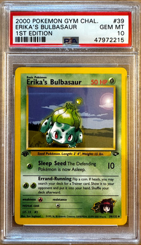 Psa erika bulbasaur 1st - 10,