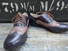 Vintage 40s Style Clarks Narrative Hamble Oak Brogues UK 4.5 Plum Purple Lace Up