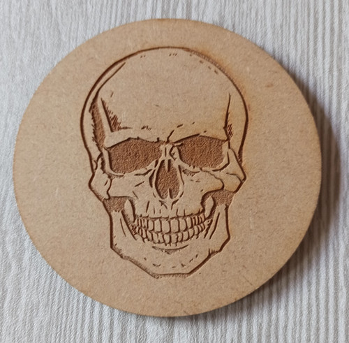Skull wooden coaster altar - skull,