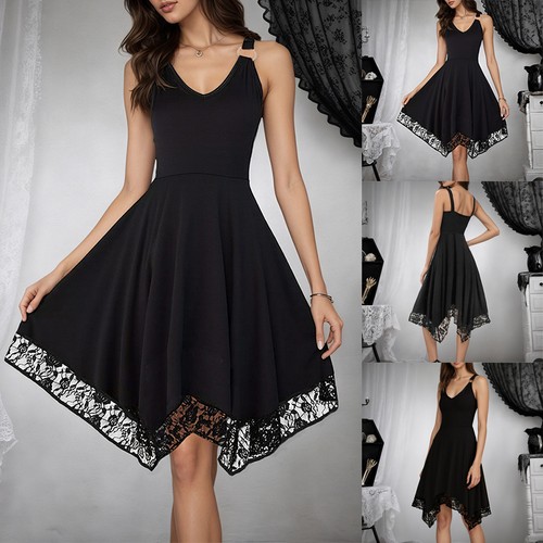Women lace gothic midi dress - women,