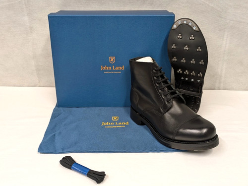 John land black leather - land,