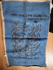 Used Coffee Sack With Fish Pattern