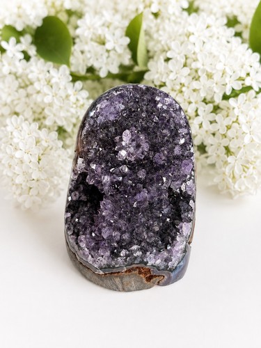 Purple amethyst sugar geode - purple,