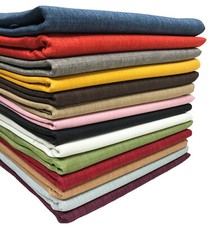 Soft plain linen look fabric - soft,