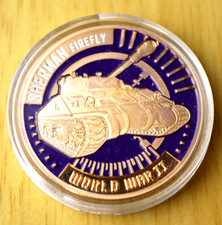 Sherman Firefly Tank Museum World War 2 II Commemorative Coin in Capsule