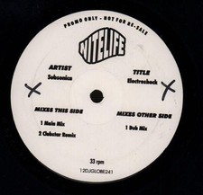 Subsonica(W/lbl Promo 12" Vinyl)Electroshock-Nitelife-12DJGLOBE241-UK-Ex/VG+