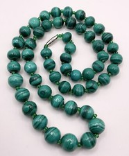 Malachite Necklace Green Beads