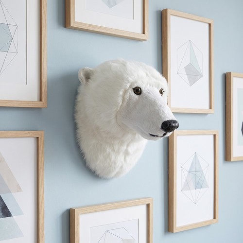 Simulated bear head faux - 3d,