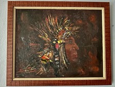 ORIGINAL Oil  PAINTING NATIVE