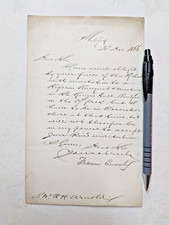 Sir Francis Crossley of Halifax, Carpet Manufacturer, Signed Letter 1866