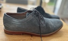 Mens Aldo  Grey/blue Suede Laced Shoe Size 10 In Fabulous Condition