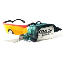 Oakley OO 9140-14 Razor Blades Heritage Collection Red Fire Lens Mens Sunglasses