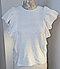 ZARA Ivory Ecru Perforated Pin