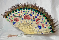 Antique Feather Fan Painted