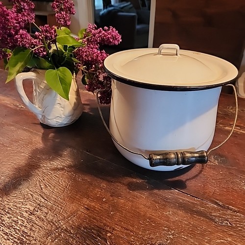Vintage white enamel ware - vintage,