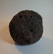 Antique iron cannon ball - iron,