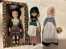 3 Vintage Costume Dolls