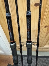 *CARP FISHING TACKLE - 2 x FOX HORIZON X4S RETRACTABLE CARP RODS 8-10ft, 3lb